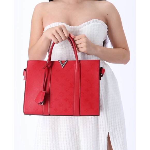 Louis Vuitton Monogram MM Very Line Tote Bag M43542 Ruby Red - Picture 3 of 17